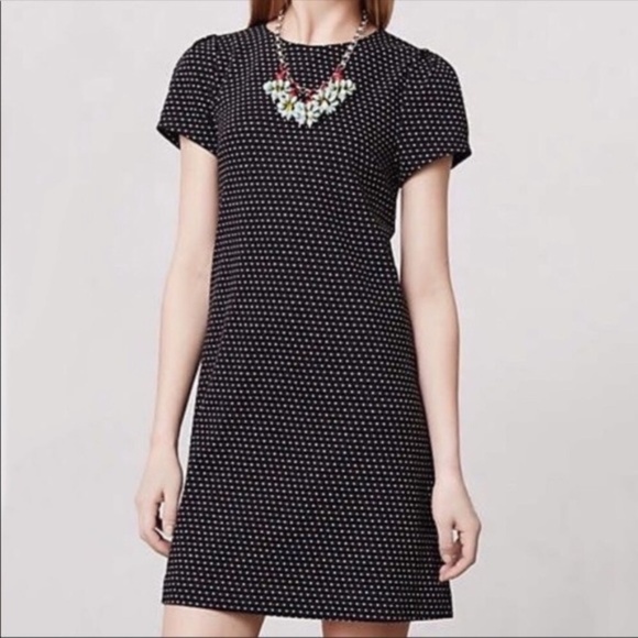 Anthropologie Maeve Cap Sleeve Shift Polka Dot Dress - Picture 2 of 12